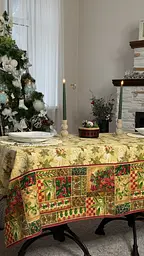 Скатертина Ecotton 150х180 см новорічна Новорічний вінтаж (21207)