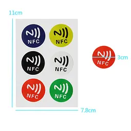 NFC мітки NTAG 213 наклейки 6 штук - мініатюра 2