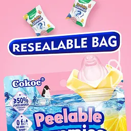 Желейні цукерки Cokoc Peelable Gummies Mixed Fruits Soda 60г - мініатюра 7