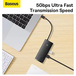 USB-Хаб Baseus Lite Series 6-in-1 (Type-C to HDMI + 2xUSB 3.0 + PD + SD/TF) black (WKQX050101) - мініатюра 13