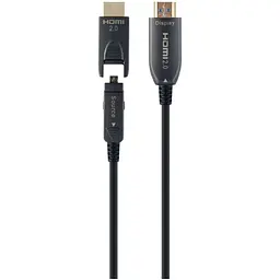 Кабель мультимедійний HDMI M to HDMI M 30.0m V2.0 AOC 4K60Hz gold Cablexpert (CCBP-HDMID-AOC-30M)