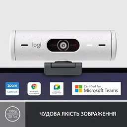 Веб-камера Logitech Brio 500 Off-White (960-001428) - мініатюра 2