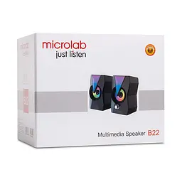 Акустична система 2.0 Microlab B-22 6 Вт RGB Led USB чорна - мініатюра 5