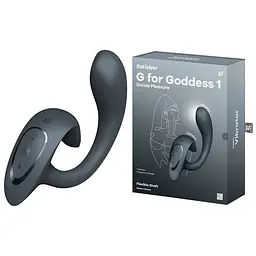 Вагінально-кліторальний вібратор Satisfyer G for Goddess 1 Dark Grey, 2 мотори - мініатюра 7