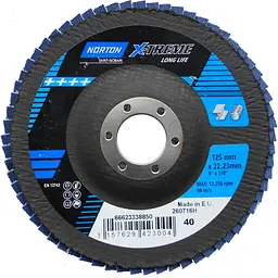 Круг пелюстковий шліфувальний Norton Vulcan X-Treme P40, 125 x 22.2 мм (70V801)