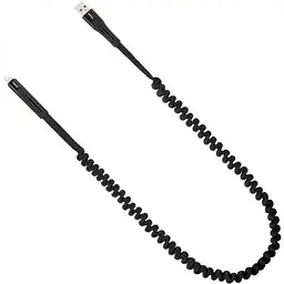 USB кабель Gelius Pro Spring Cable Lightning 1.2m 2.4 А GP-UC101 Black - мініатюра 5