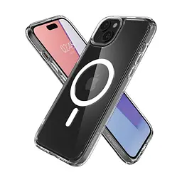 Чехол Spigen Ultra Hybrid MagSafe для iPhone 15 Plus White (ACS06660) + защитное стекло - мініатюра 4