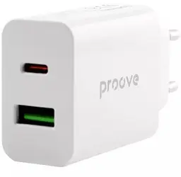 Зарядний пристрій Proove Rapid 20W (Type-C + USB) white (WCRP20110002)