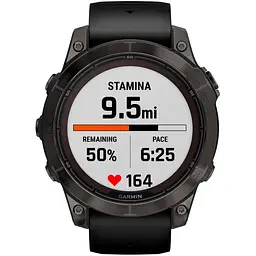 Смарт-годинник Garmin Fenix 7 Pro Sapphire Solar Edition Carbon Gray DLC Titanium with Black Band [010-02777-10] [86523] - мініатюра 5