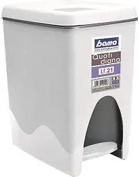 Контейнер для сміття з педаллю Quotidiana 23x35x40,5h, 21 л білий