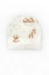 Шапочка для немовлят з підворотом Bear on a cloud з тканини інтерлок