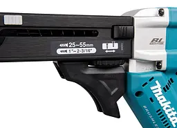 Шурупокрут акумуляторний магазинний з автоматичною подачею Makita DFR551Z (40 Нм, 1/4", BL, LXT, без акумуляторів та зарядного пристрою) - мініатюра 7