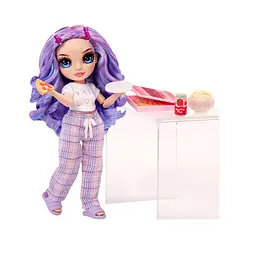 Лялька Rainbow High Junior PJ Party Violet Willow з аксесуарами 23 см (503705) - мініатюра 3