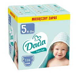 Підгузки Dada Extra Soft 5 для дітей вагою від 15 до 25 кг 126 шт (3ExtraSoft5)