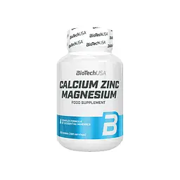 Вітаміни та мінерали BioTech Calcium Zinc Magnezium, 100 таблеток