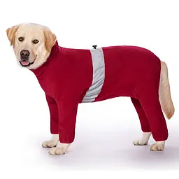 Тепла флісова піжама з високим коміром Wan talk Warm Fleece Dog Pajamas, Red, 4XL