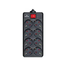 Мережевий фільтр живлення REAL-EL REAL-EL RS-8 PROTECT, 3m, black (EL122300022)