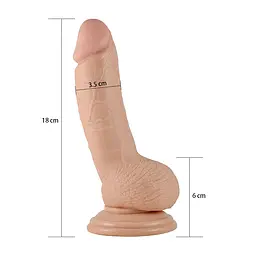 Фалоімітатор LoveToy 7" Real Extreme 18 см тілесний - мініатюра 4