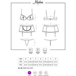 Еротичний костюм покоївки Obsessive Maidme set 5pcs S/M - мініатюра 7