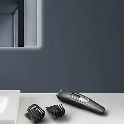 Тример Rowenta Stylis Easy, для бороди та вусів, мережа+акум., насадок-2, сталь, чорний - мініатюра 10