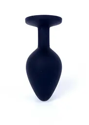 Анальна пробка - Jewellery Silicone Black Plug M Pink - мініатюра 7