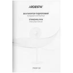 Вентилятор Ardesto підлоговий 40 см 55 Вт білий (FN-B1140) - мініатюра 8