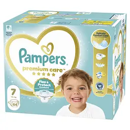 Підгузки Pampers Premium Care Розмір 7 15+ кг 64 шт (8006530260145)