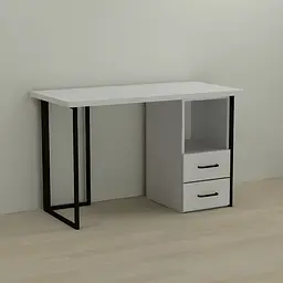 Комп'ютерний стіл Ferrum-decor Отто 75x120x60 чорний ДСП Білий 32мм (FRD-103576)
