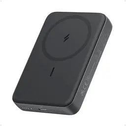 Магнітний Magsafe павербанк Anker A1684 10000 mAh з бездротовою зарядкою для iPhone УМБ чорний