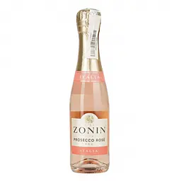 Вино ігристе Zonin Prosecco Rose Brut рожеве 11% 0.2 л
