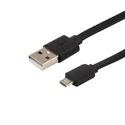 Кабель для заряджання USB - microUSB 0.3 м Black (17969) - мініатюра 2