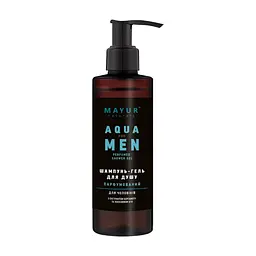 Гель для душу Mayur Aqua For Men парфумований для чоловіків 3 в 1 200 мл (4820230954920)