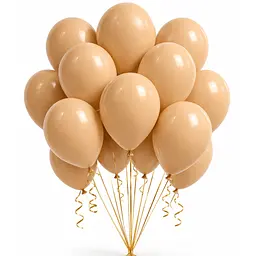 Надувні повітряні кульки Ballons 26 см (10") 100 шт наповнення повітрям або гелієм Бежевий