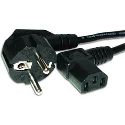 Кабель живлення для ПК кутовий Atcom 0,75 мм CEE 7/7- IEC C13, 1.8 м (15270)