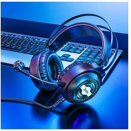 Ігрові навушники Hoco W101 Streamer gaming headphones LED підсвічування 3.5 + юсб - мініатюра 6