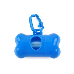 Диспенсер для пакетів Bone Shape Dog Poop Bag Dispenser синій 8 х 4.5 х 4 см