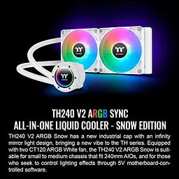 СВО Thermaltake TH240 V2 ARGB Sync Snow Edition (CL-W364-PL12SW-A) - мініатюра 10