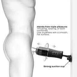 Автоматичний мастурбатор Dorcel THRUST BLOW PRO, імітація фрикцій+обертання, по 10 режимів, присоска - мініатюра 6
