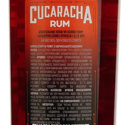 Алкогольний напій Cucaracha Spicy Orange 35% 0.7 л  - мініатюра 5