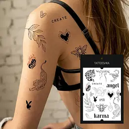 Тату тимчасове в наборі Брутальний Tattooshka LB-147 Різнокольоровий shop (4825800010228) - мініатюра 3