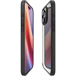 Прозорий чохол Spigen Ultra Hybrid Matte Black для iPhone 16 Pro (ACS08125) - мініатюра 3