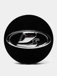 Емблема ковпака Lada Чорний Глянець з Хром логотипом Пластик НА ЗАЩІЛКАХ (OEM: 21723101014) - мініатюра 3