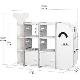Стелаж Mealux Bubbles White (KD-E057 White) - мініатюра 2