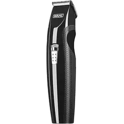 Тример Moser Wahl Mustache & Beard, для бороди та вусів, 2хАА, роторний мотор, насадок-4, гребінець, підставка, сталь, чорний
