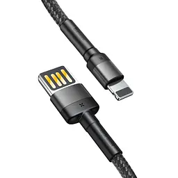 Дата кабель Baseus Cafule USB to Lightning Special Edition 2.4A (1m) (CALKLF-G) Сірий