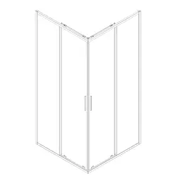 Душова кабіна без піддону Koer Sr SC10-90x90x195-TR-12 прозоре скло Easy Clean 6мм, матове золото KR5943, Золотий, прозорий, золотий - мініатюра 8