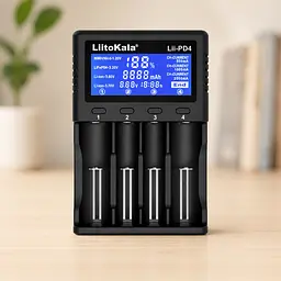 Універсальний зарядний пристрій LiitoKala Lii PD4 АА, ААА,18650, 26650, 21700 Li-Ion c LCD / Зарядний пристрій з дисплеєм