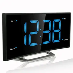 Годинник настільний з радіо Technoline WT460 Blue LED Black/Silver (WT460 blaue LED), Чорний - мініатюра 3