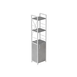 Етажерка 3/34 Ferrum-decor Серії Конект із тумбою 144x34x28 Білий ДСП Бетон (FRD-104434)