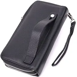 Чоловічий клатч на два відділення з натуральної шкіри ST Leather 22531 чорний - мініатюра 6